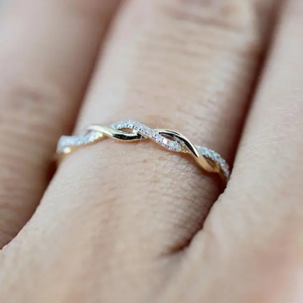 Women's rings 18k gold/silver plated    Zirconia stone size 6 to 9